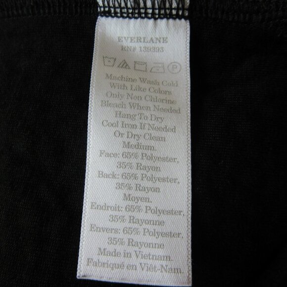 EVERLANE Black Pullover Pocket M Long Sleeve High Low Top - Picture 4 of 4